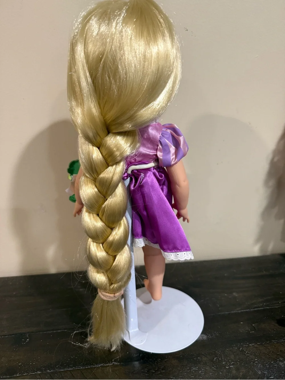 Disney Animators Tangled 16” Doll with Purple Dress and Green Chameleon Plush